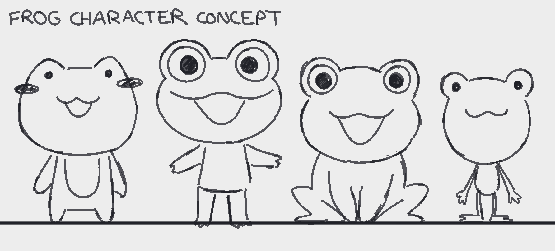 Frog Character Concept Sketches