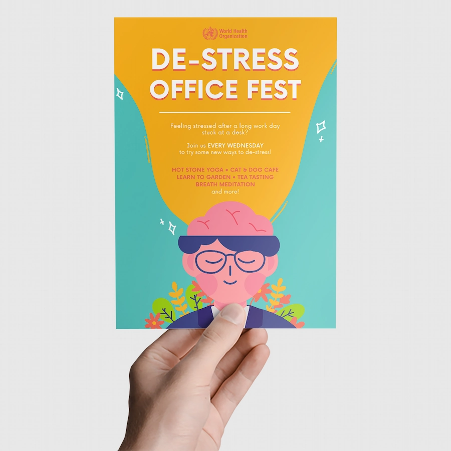 Destress Office Fest Flyer